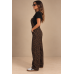 Wild Muse – Ελαστική Leopard Denim Σαλοπέτα