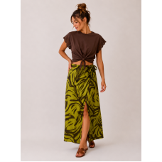 Tropical Wrap Maxi Φούστα Φάκελος με Tropical Print 