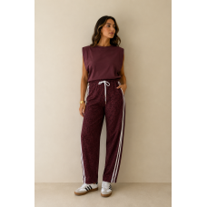 Animal Print Παντελόνι Φόρμας με Ρίγες – One Size