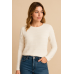 “Textura Elegance Top” – Μακρυμάνικη Μπλούζα με Ανάγλυφη Υφή