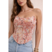 Floral Tapestry Corset Top