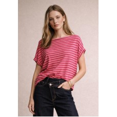 Striped Oversized Tee – One Size