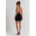 Luna Lace Mini Dress – Black