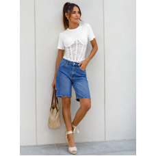 Denim Bermuda Luxe