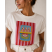 T-Shirt Sardines Print  Λευκό