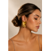 Flora Gold Statement Earrings – Ατσάλινα Σκουλαρίκια σε Χρυσό