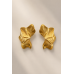 Flora Gold Statement Earrings – Ατσάλινα Σκουλαρίκια σε Χρυσό