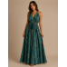 Maxi Φόρεμα Paisley Art Silk με Ανοιχτή Πλάτη 