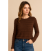 “Textura Elegance Top” – Μακρυμάνικη Μπλούζα με Ανάγλυφη Υφή