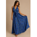 Maxi Φόρεμα Paisley Art Silk με Ανοιχτή Πλάτη 