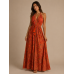 Maxi Φόρεμα Paisley Art Silk με Ανοιχτή Πλάτη 