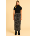 Leopard Mesh Midi Skirt