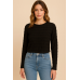 “Textura Elegance Top” – Μακρυμάνικη Μπλούζα με Ανάγλυφη Υφή