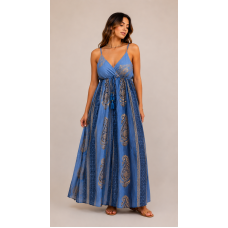 Maxi Boho Φόρεμα Santorini 