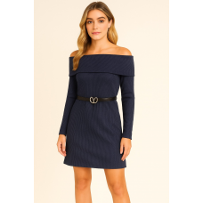 Φόρεμα “Glam Serenity” Off Shoulder – Με δώρο τη ζώνη