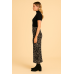 Leopard Mesh Midi Skirt