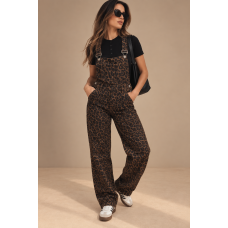 Wild Muse – Ελαστική Leopard Denim Σαλοπέτα