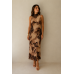 Animal Print Maxi Φόρεμα
