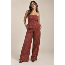 LUMINA — Rosé Denim Corset