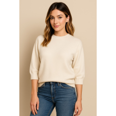 Πλεκτό πουλοβεράκι 3/4 μανίκι