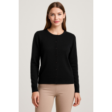 “Black Charm” Basic Ζακέτα με Κουμπιά