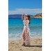 EXCLUSIVE ''Simone' Maxi κρουαζέ φόρεμα floral σατεν