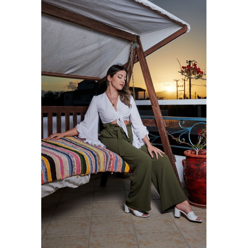 Παντελόνα ψηλόμεση με ζώνη