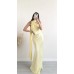 Maxi Satin Dress with Scarf Neck Detail