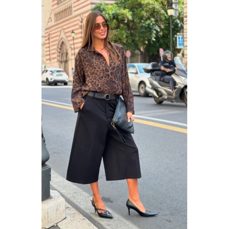 Πουκάμισο Oversized με Leopard Print