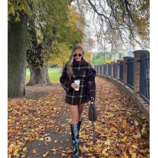 Chic Plaid Coatigan 
