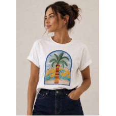 T-Shirt Palm Summer Print 