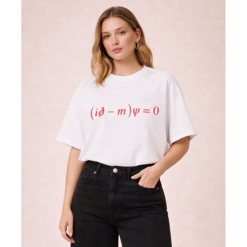Oversized Cotton T-Shirt “Red Equation” 