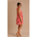 Mini Φόρεμα Paisley με Βολάν & Μεταλλική Κλωστή – One Size