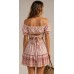 Boho Blossom Σετ Φούστα & Crop Top – Pink Bloom
