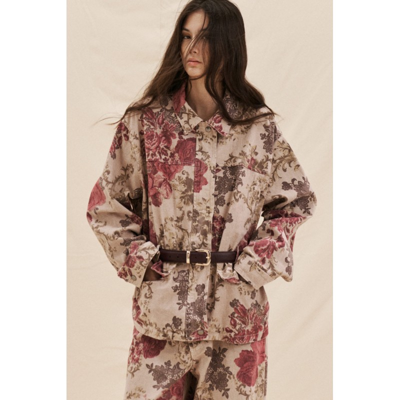 Lumina Floral Denim Jacket One Size 