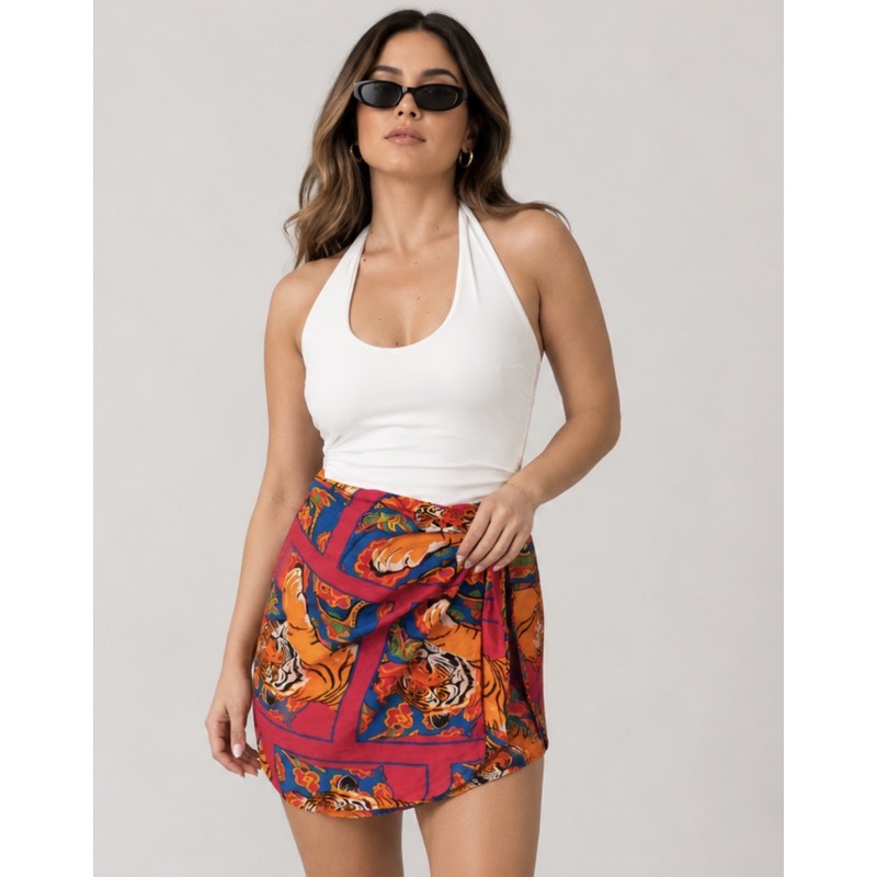 Wrap Παρεό Φούστα Tiger Print