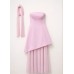 Lumina Strapless Dress με Αποσπώμενη Φούστα & Φουλάρι 