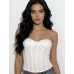 Δαντελένιο Strapless Corset Top με Μπανέλα 