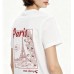 Oversized T-shirt Paris “Mon Cherry” Print – One Size | Lumina
