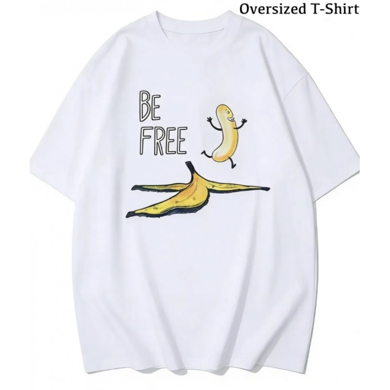 T-shirt “Be Free” Banana Print – One Size | 