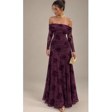 Bordeaux Élan Maxi Dress