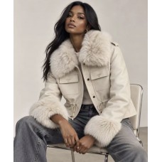LUXE FUR LEATHER JACKET – Premium Τζάκετ Δερματίνης με Γούνα