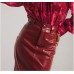 "Nadia" Leather Maxi Skirt By Iraida Etherealstyle