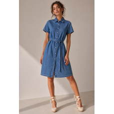 Denim Shirt Dress με Ζώνη – Soft Lightweight Τζιν Φόρεμα